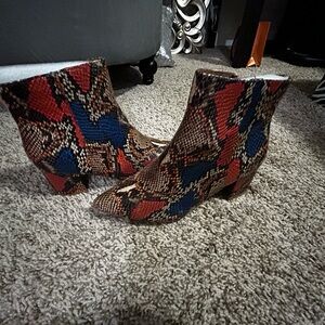 Women's Multicolor Ankle Boots